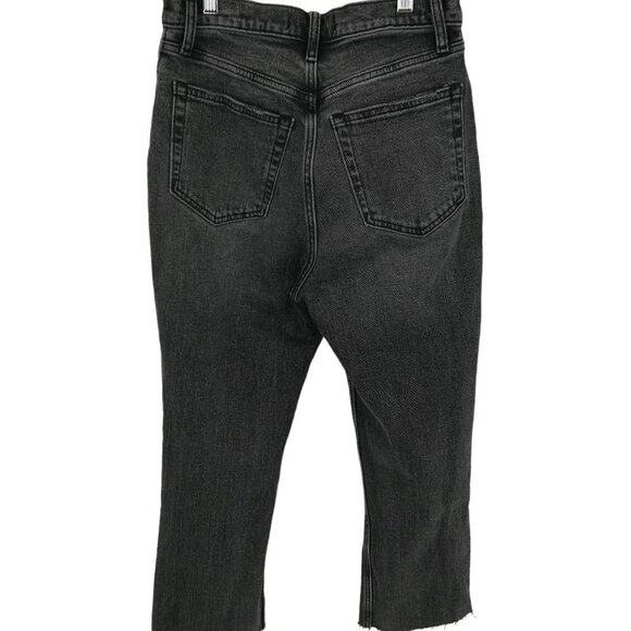 Abercrombie & Fitch The Ankle Straight Ultra High Rise Size 26 2R Distressed Raw - Picture 7 of 11